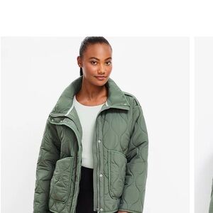 ❤️‍🔥BOGO FREE LOFT Quilted Puffer Jacket Autumn Olive Green